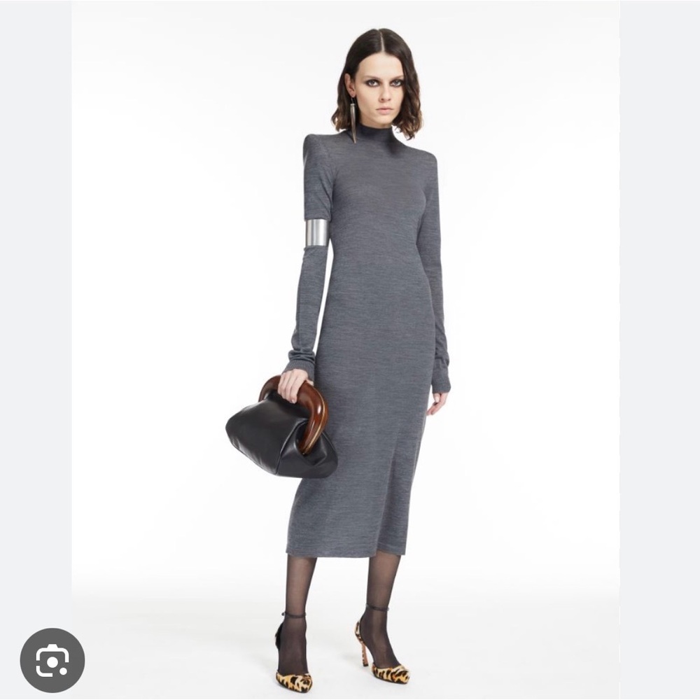 Sportmax Charcoal Long Sleeve Dress